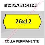 ROTOLO PREZZATRICE  26X12 GIALLO FLUO PERMANENTE AD ONDA